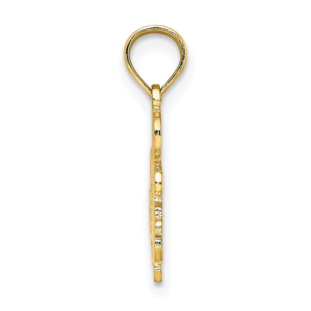 14k Yellow Gold I'D RATHER BE SAILING Charm Pendant