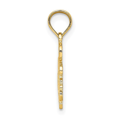 14k Yellow Gold I'D RATHER BE SAILING Charm Pendant