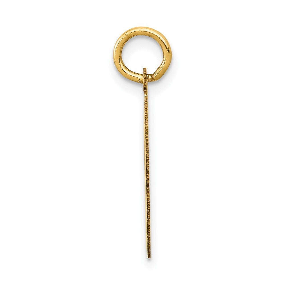 14k Yellow Gold Small Polished Number 58 Charm Pendant for Women
