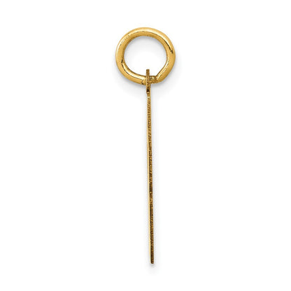 14k Yellow Gold Small Polished Number 58 Charm Pendant for Women