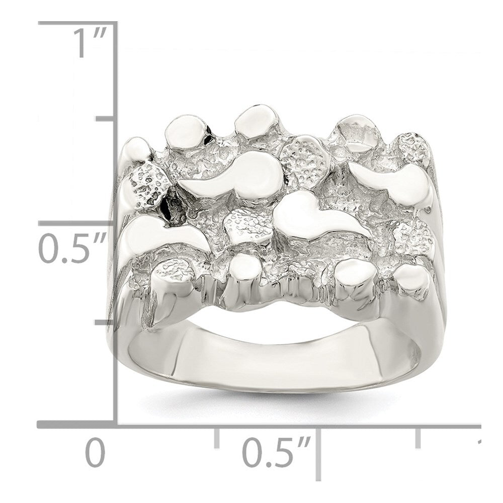 Sterling Silver Woman's Nugget Ring Size 7