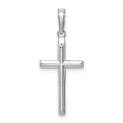 14k White Gold Reversible Latin Cross Pendant for Women