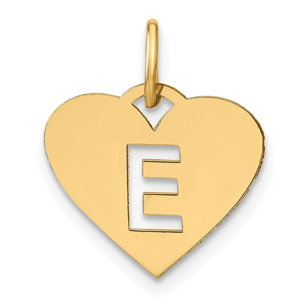 14k Yellow Gold Initial Letter E Initial Charm