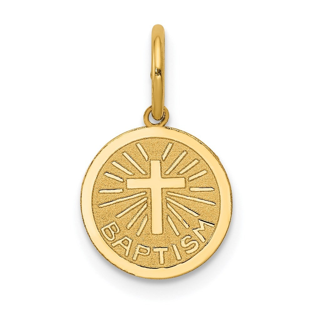 14k Yellow Gold Small Baptism Charm