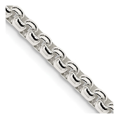 Sterling Silver 3.6mm Round Box Chain Necklace