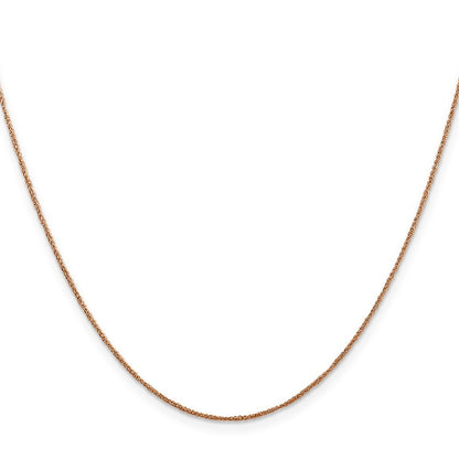 14K Rose Gold 20 inch .7mm Ropa Chain Necklace