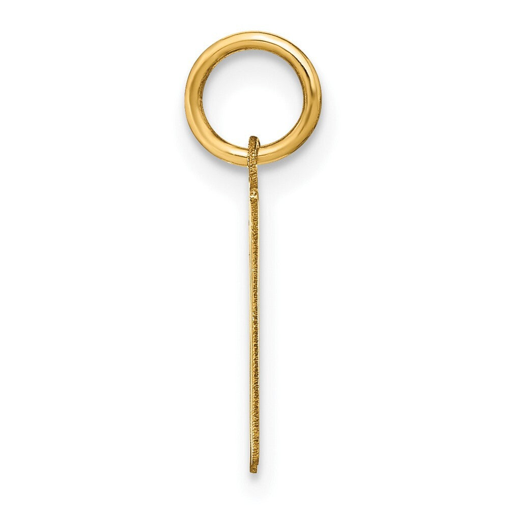 14k Yellow Gold Letter R Initial Pendant for Women