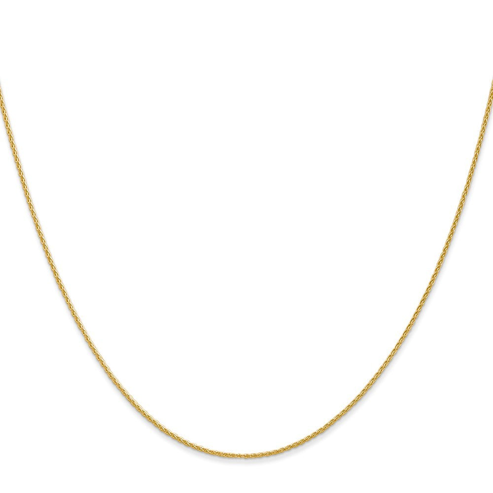 14k Yellow Gold 14 inch 1mm Parisian Wheat with Lobster Clasp Chain Necklace