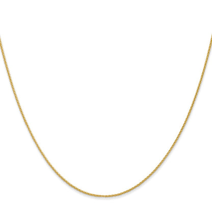14k Yellow Gold 14 inch 1mm Parisian Wheat with Lobster Clasp Chain Necklace