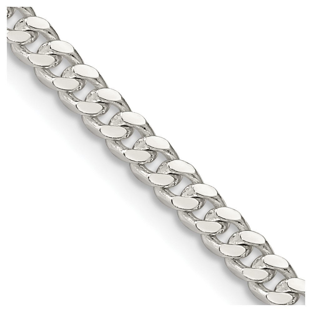Sterling Silver 3.25mm Domed Curb Chain Necklace