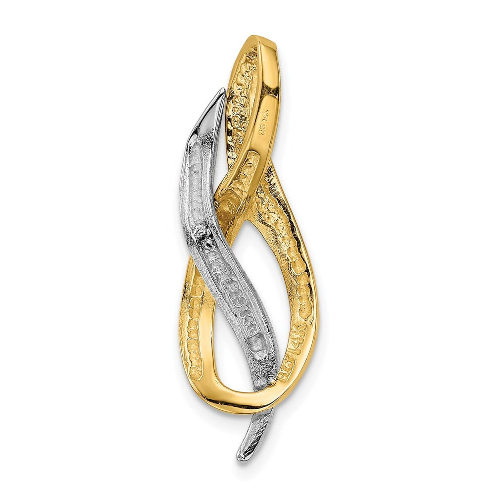 14k Two-tone Gold Slide Pendant for Women