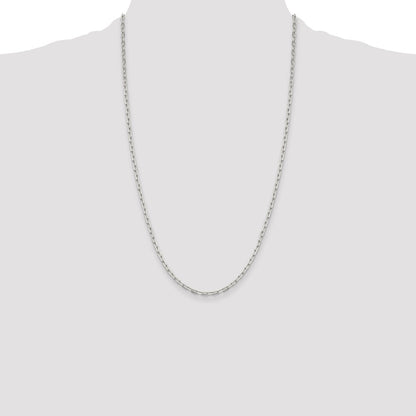 Sterling Silver 2.75mm Elongated Open Link Chain