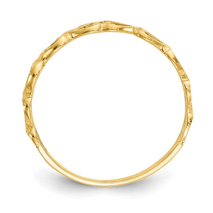 14K Yellow Gold Heart Ring