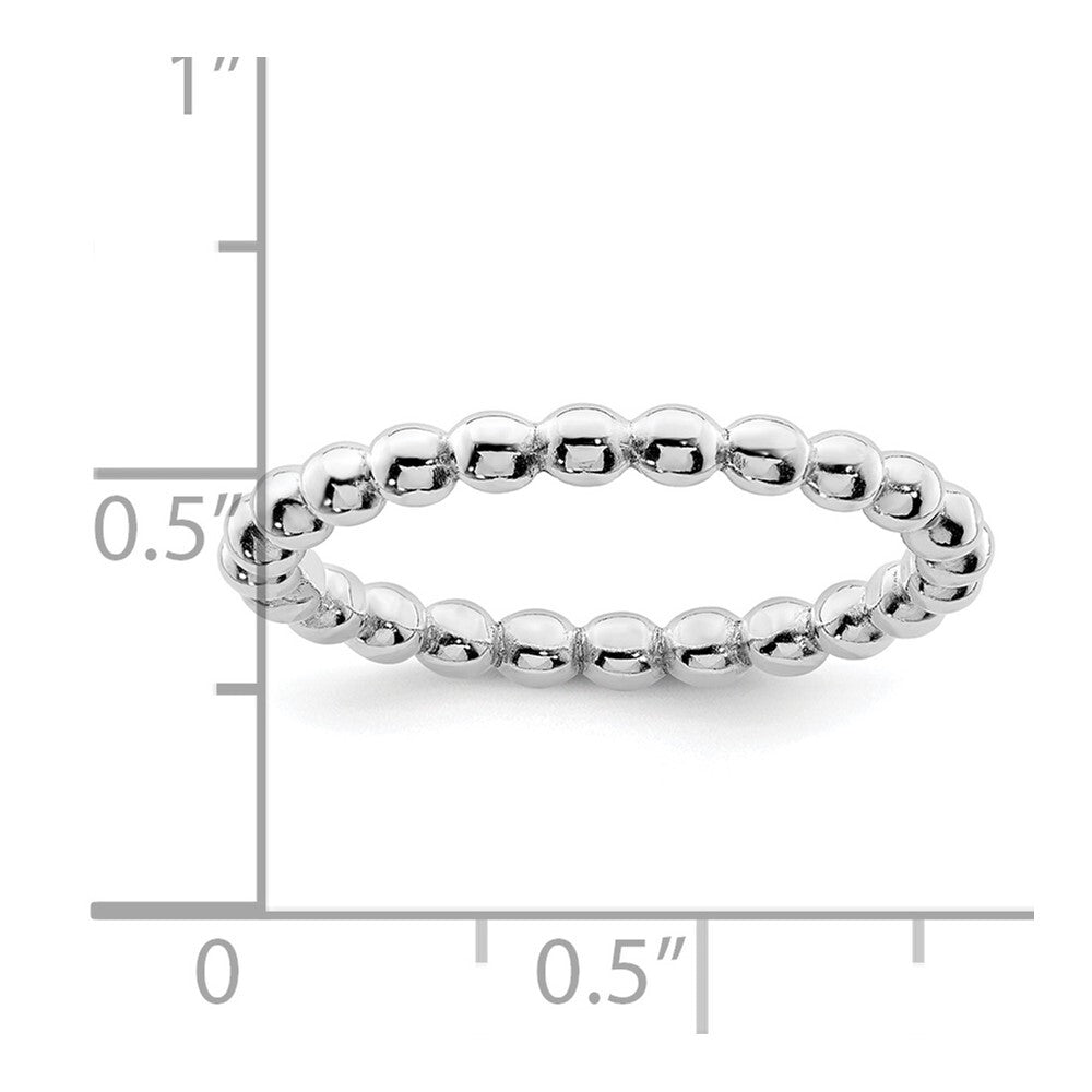 Sterling Silver Rhodium Plated Ring Size 7