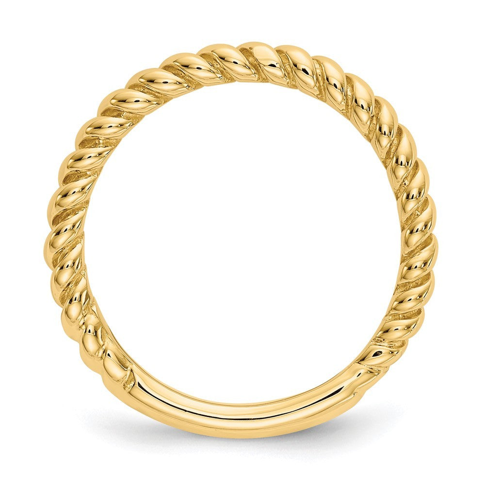 14k Yellow Gold Polished Twisted Band Ring