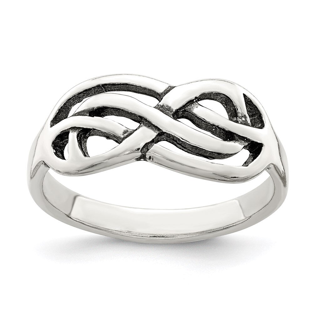 Sterling Silver Antiqued Knot Ring Size 7