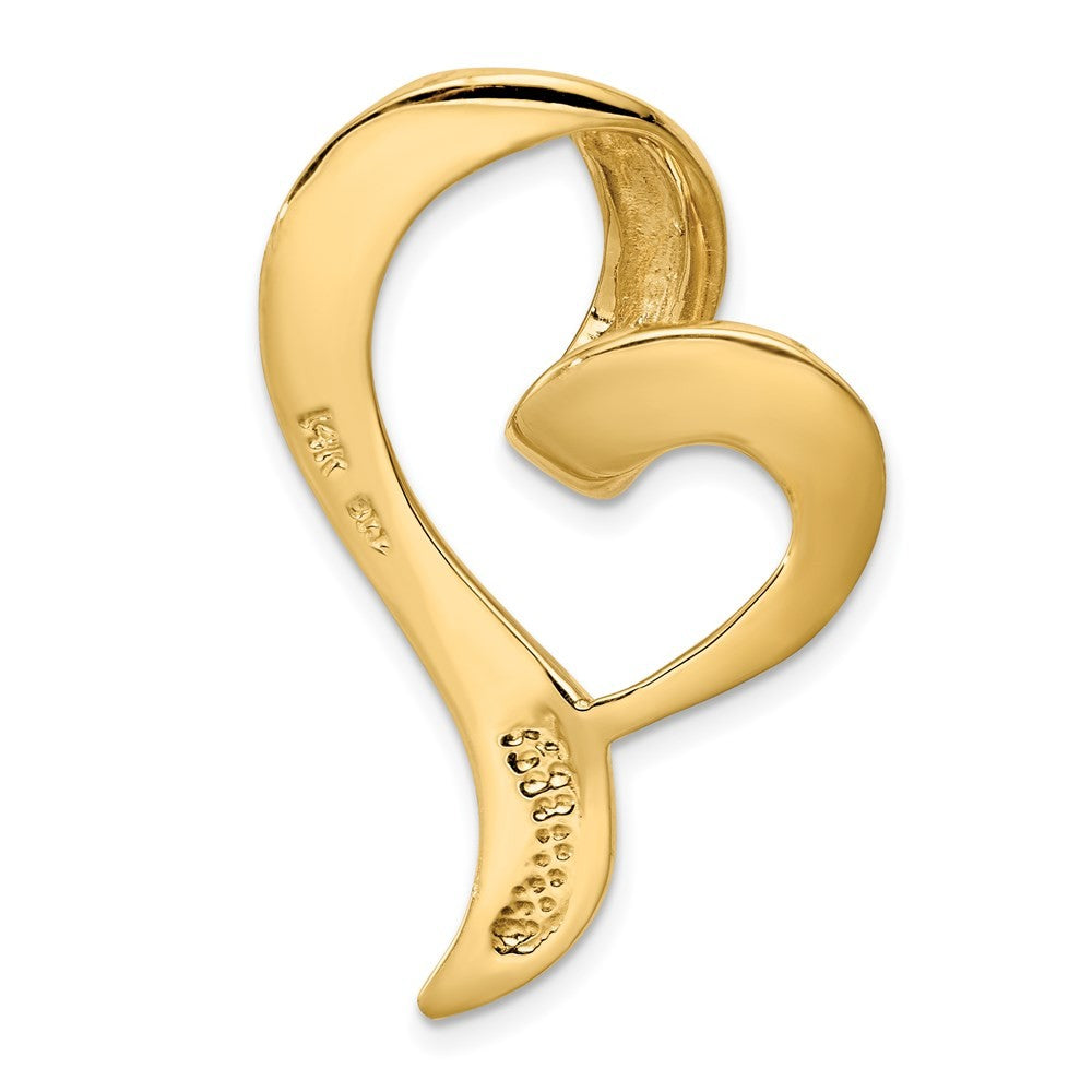 14k Yellow Gold Heart Slide