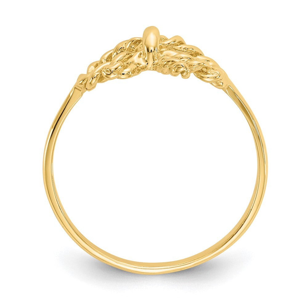 14K Yellow Gold Polished Bow Ring