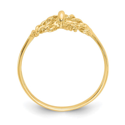 14K Yellow Gold Polished Bow Ring