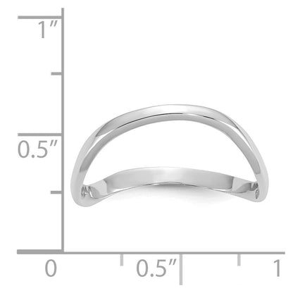 14K White Gold Polished Wave Fashion Thumb Ring