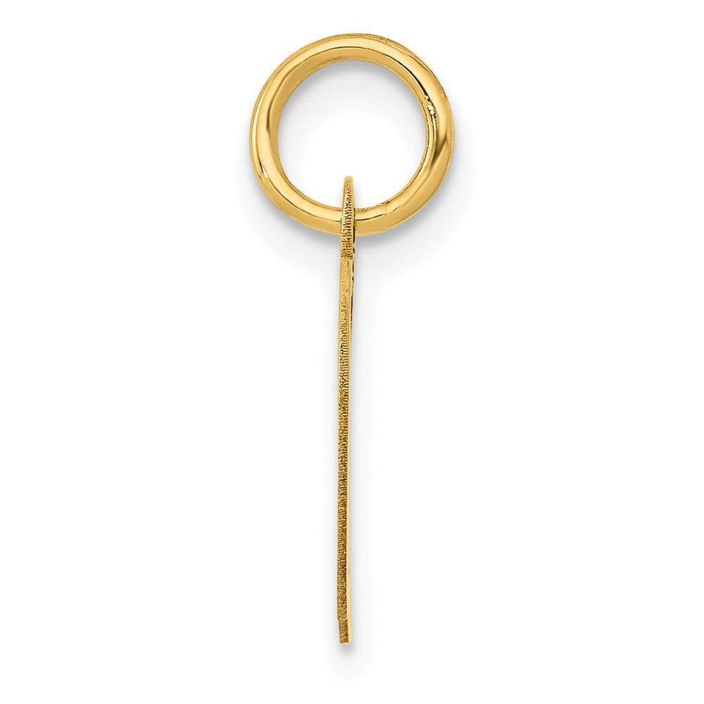 14k Yellow Gold Small Fancy Script Letter D Initial Charm