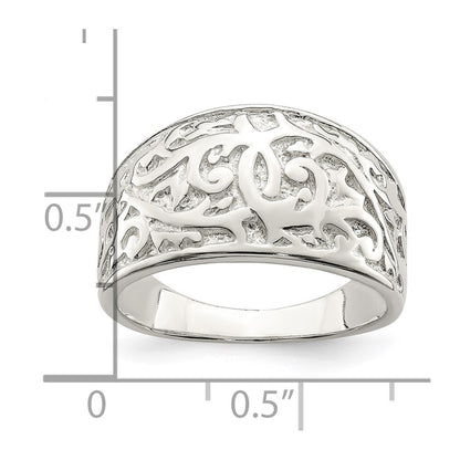 Sterling Silver Swirl Design Ring Size 6