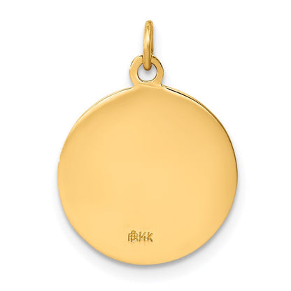 14k Yellow Gold Saint Francis of Assisi Medal Charm Pendant for Women