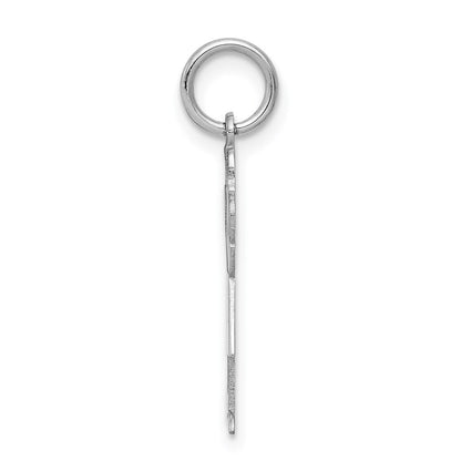 14k White Gold Kid Charm Pendant for Women
