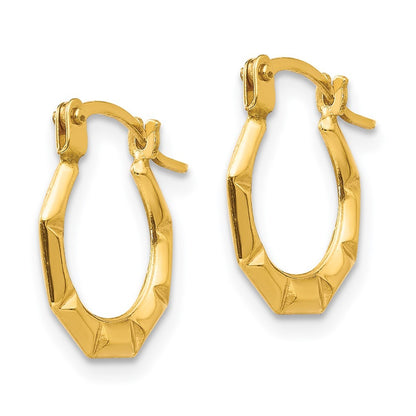 14k Yellow Gold Madi K Tiny Hollow Hoop Earrings