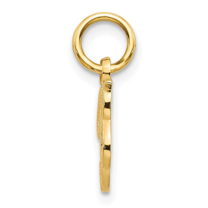 14k Yellow Gold Script Letter B Initial Charm