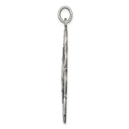 Sterling Silver Antiqued Miraculous Medal Pendant Holiday Gift for Women