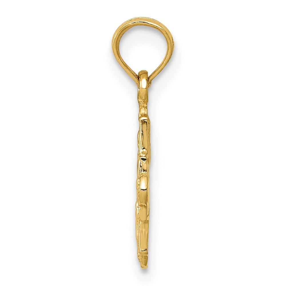 14k Yellow Gold Miniature Four Way Medal Pendant