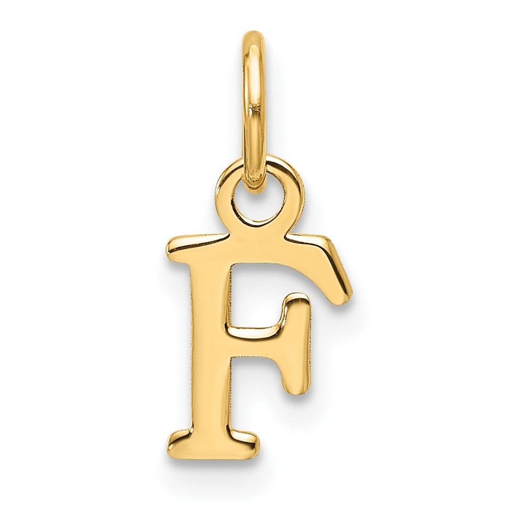 14k Yellow Gold Cutout Letter F Initial Pendant