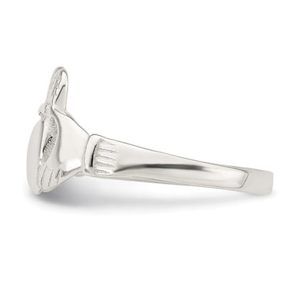 Sterling Silver Solid Claddagh Ring Size 7