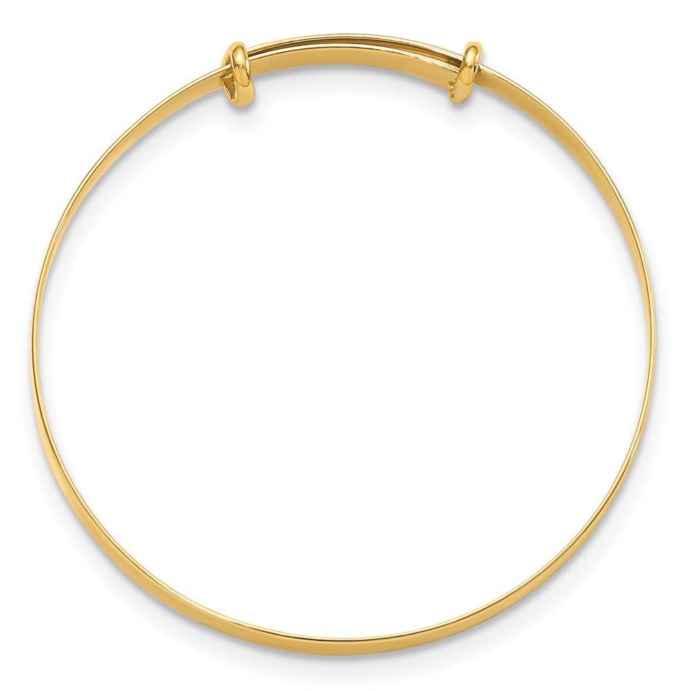 14k Yellow Gold Polished Expandable Baby Bangle