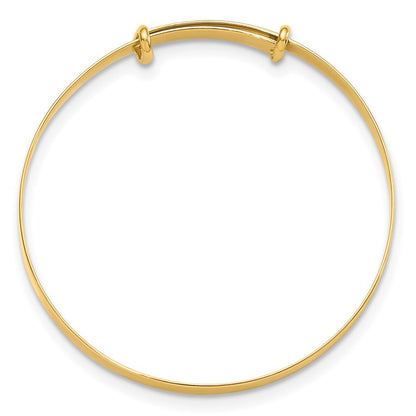 14k Yellow Gold Polished Expandable Baby Bangle