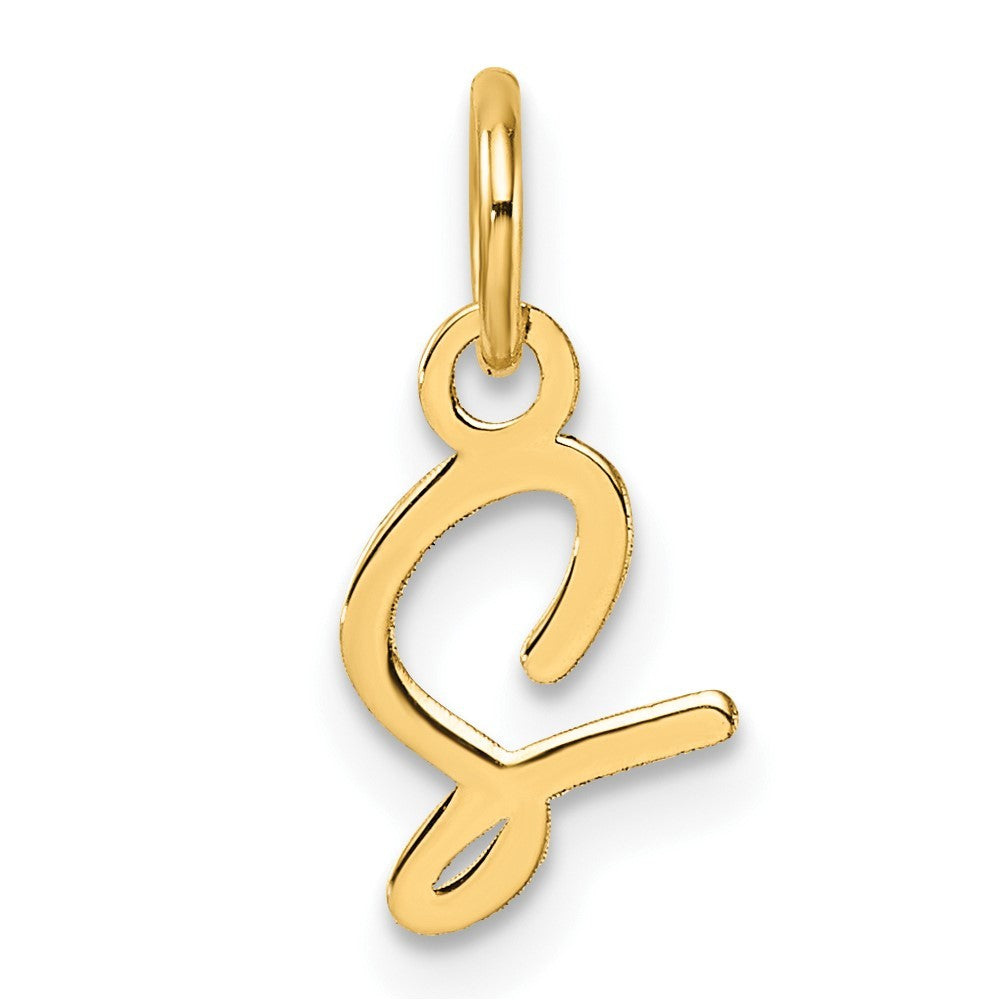 14k Yellow Gold Uppercase Letter S Initial Charm Pendant
