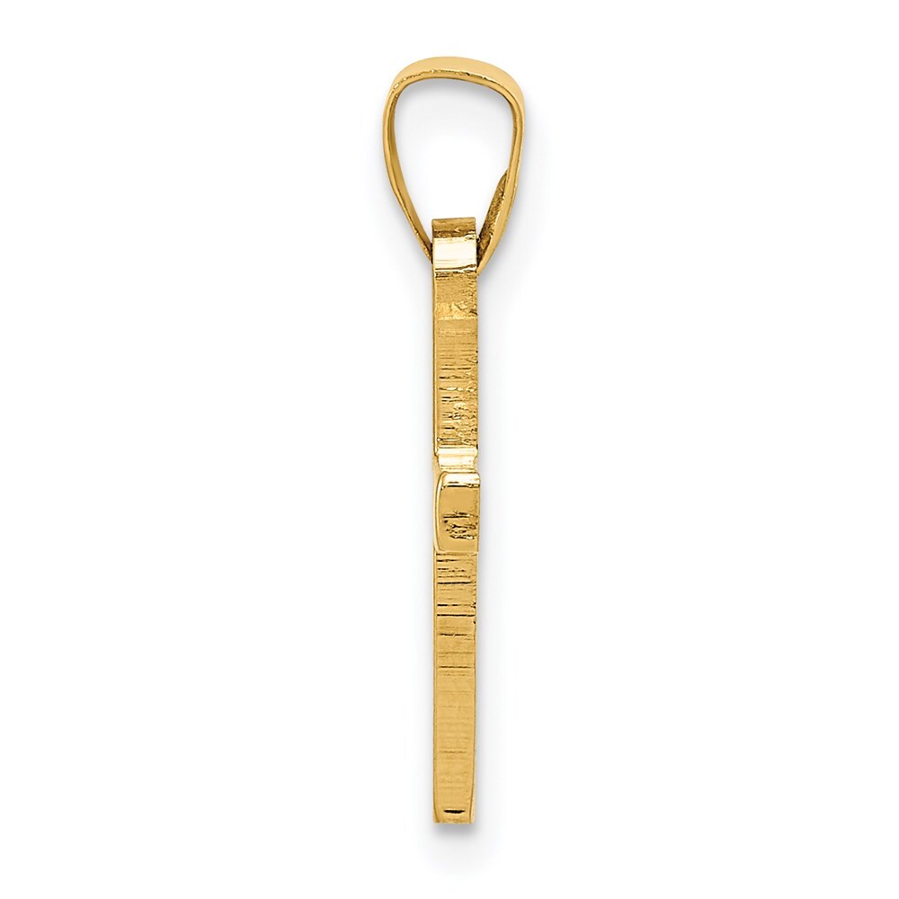 14k Yellow Gold Cross Pendant for Women