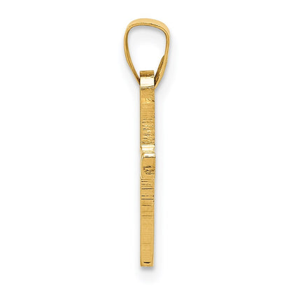 14k Yellow Gold Cross Pendant for Women