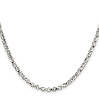 Sterling Silver 4mm Rolo Chain Necklace