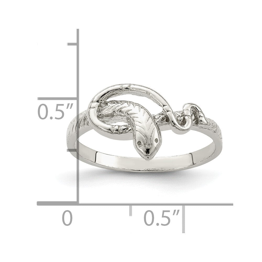 Sterling Silver Snake Ring Size 6