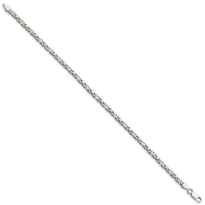 Sterling Silver 2.5mm Byzantine Chain Bracelet