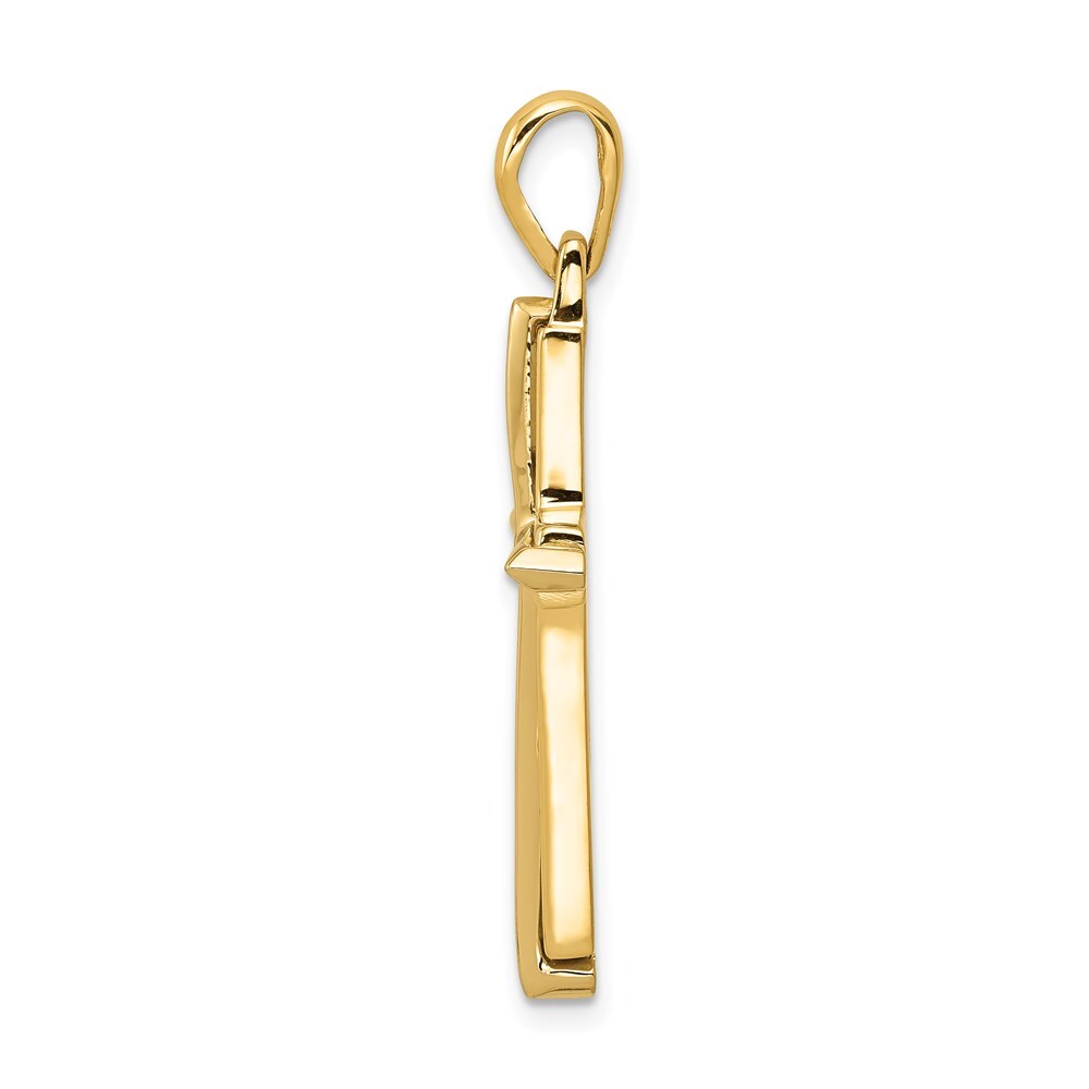 14k Two-tone Gold Fancy Cross Pendant for Women