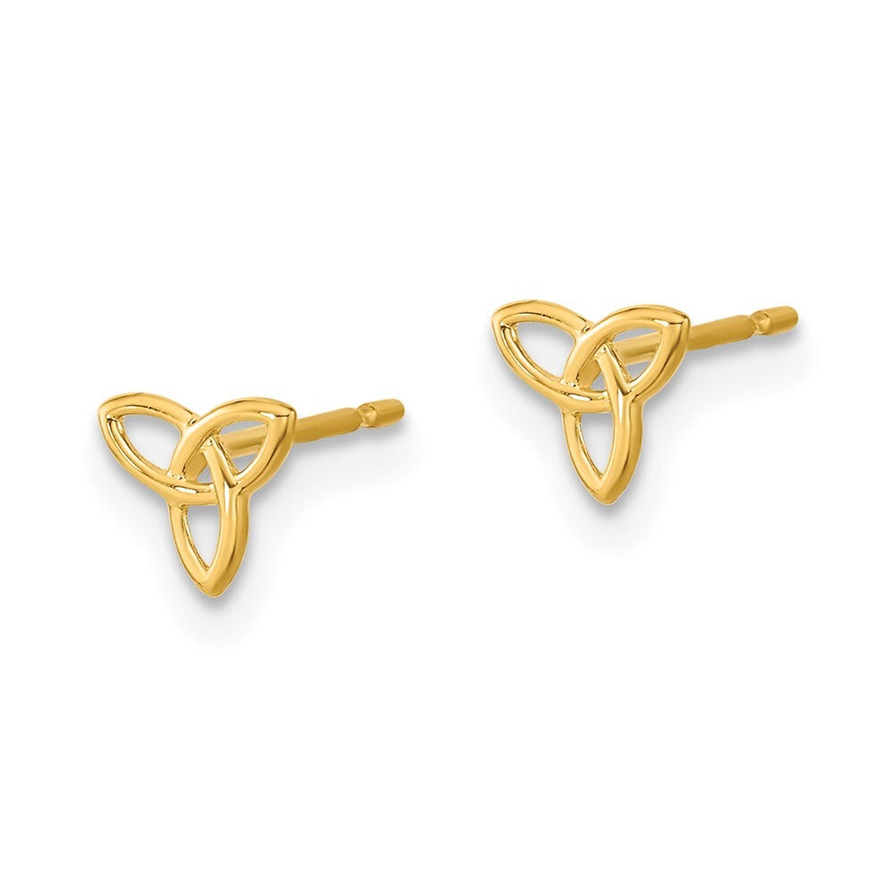 14k Yellow Gold Kids Celtic Knot Stud Earrings