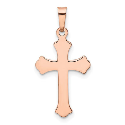 14k Rose Gold Cross Pendant for Women