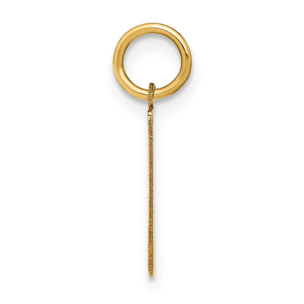14k Yellow Gold Letter L Initial Pendant
