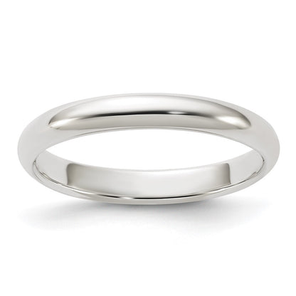 Sterling Silver 3mm Half Round Size 13 Band Ring