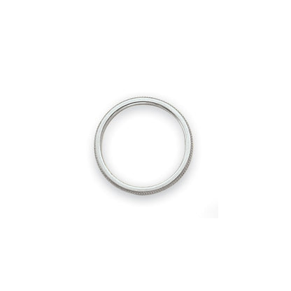 14k White Gold 1.5mm Milgrain Stackable Band Ring Size 7.5