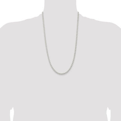 Sterling Silver 4.5mm Solid Rope Chain