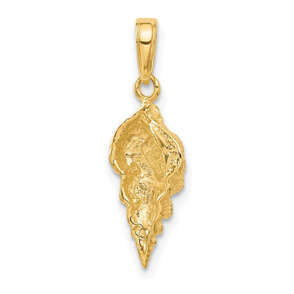 14k Yellow Gold Conch Shell Pendant for Women